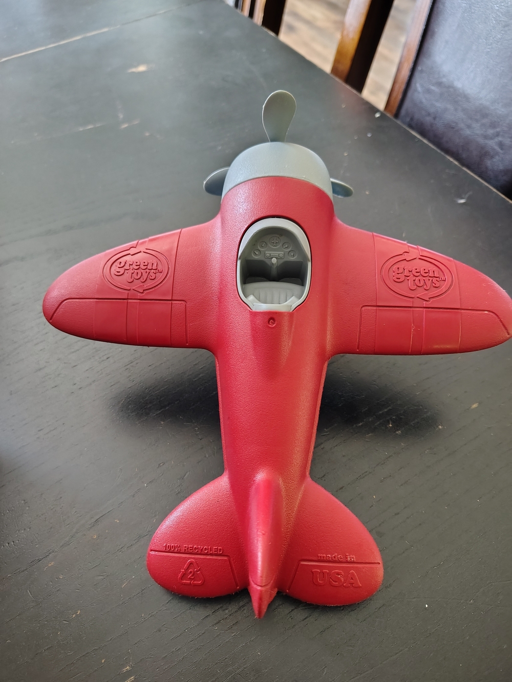 Green Toys Red & Gray Toy Airplane for Kids